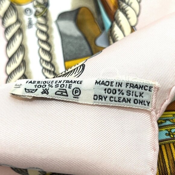 HERMES Carre90 MUSEE Museum Carre 90 Scarf silk pink - Picture 9 of 9